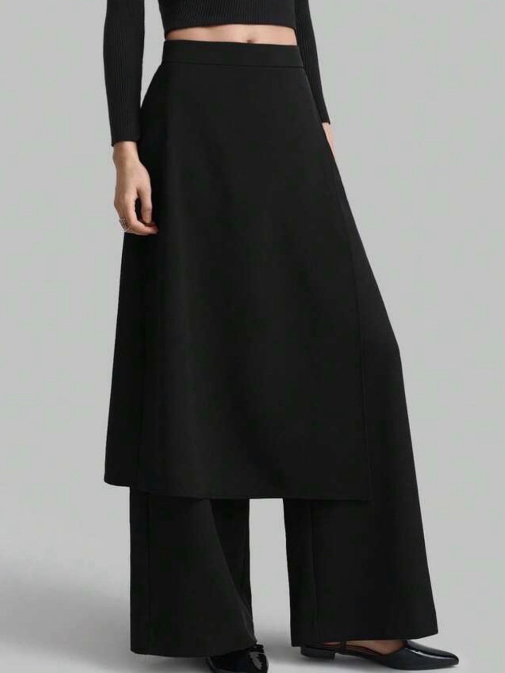 Black Deconstructed Trousers